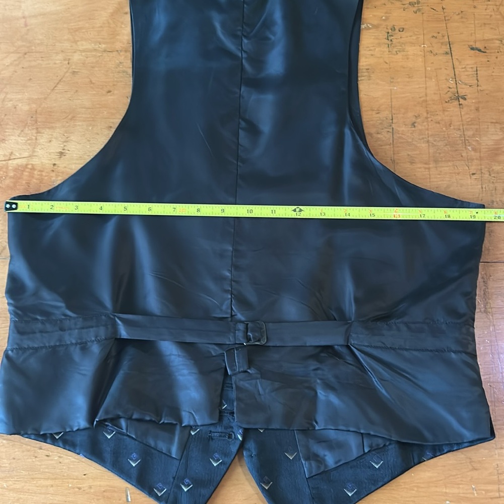Polo Ralph Lauren vest black silk formal evening dress single breasted unique - Picture 16 of 17